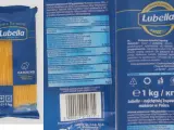 Opakowanie makaronu spaghetti Lubella z widocznym napisem "Catering" i wagą 1 kg.
